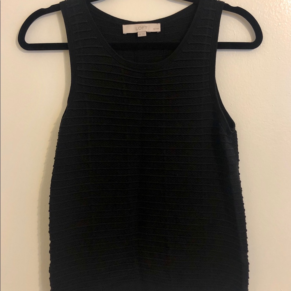 Black Ribbed Knit